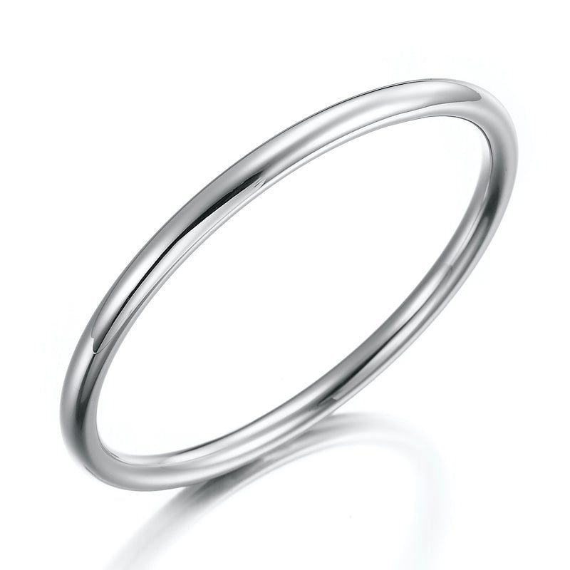18ct Heavy 925 Sterling Silver Plated Classic Solid Golf Bangle - Brands N More