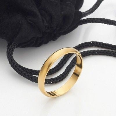 18ct Heavy Yellow Gold Plated Men's 4mm Band Ring - USA MADE - Brands N More