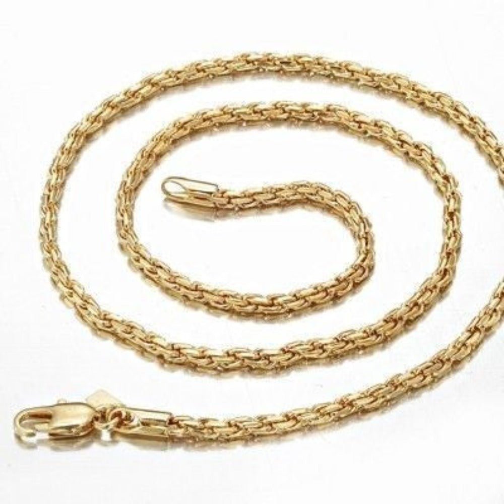 18ct Heavy Yellow Gold Plated Rope Chain Necklace - USA Made - Brands N More