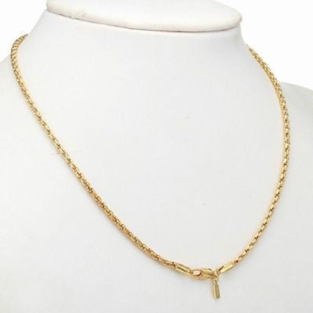 18ct Heavy Yellow Gold Plated Rope Chain Necklace - USA Made - Brands N More