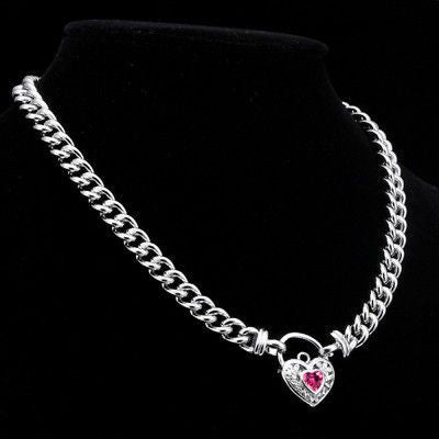 925 Sterling Silver Plated Euro Chain Necklace with a Pink Filigree Locket - USA Made - Brands N More