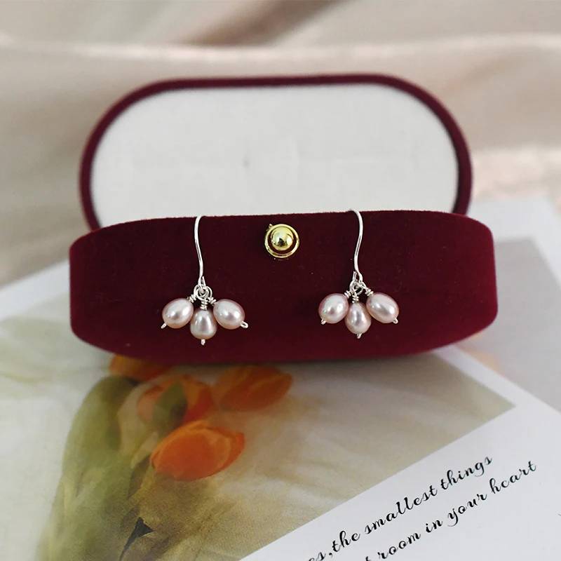 Designer Freshwater Pearl Triple Drop Earrings - Brands N More