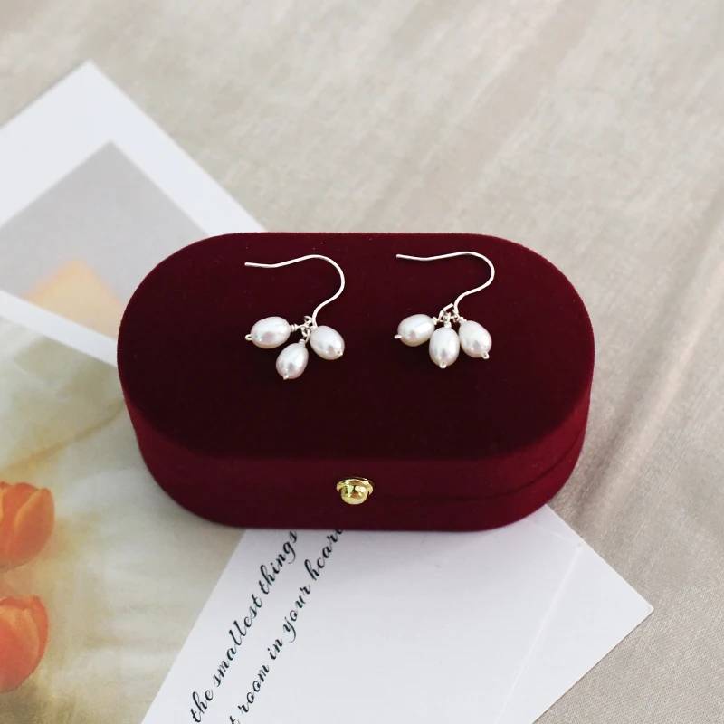 Designer Freshwater Pearl Triple Drop Earrings - Brands N More