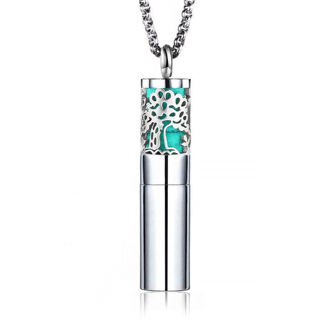 Designer Tree Perfume Essential Oil Locket Bottle Necklace - Brands N More