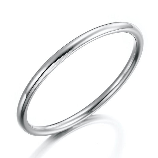 18ct Heavy 925 Sterling Silver Plated Classic Solid Golf Bangle - Brands N More