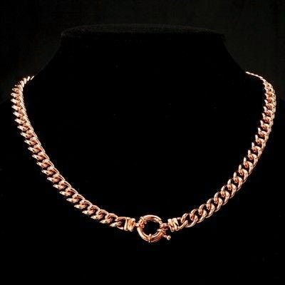 18ct Heavy Rose Gold Plated Euro Chain Necklace with Bolt Clasp - USA Made - Brands N More