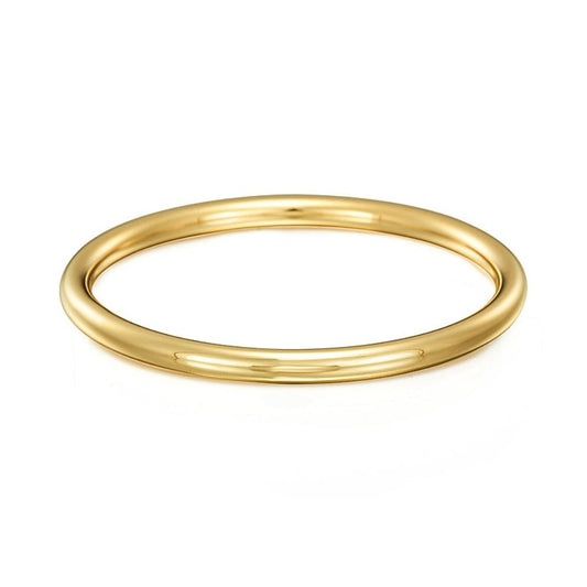 18ct Heavy Yellow Gold Plated Classic Solid Golf Bangle - Brands N More