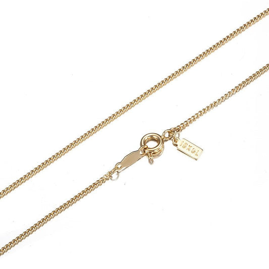 18ct Heavy Yellow Gold Plated Fine Plain Chain Necklace - USA Made - Brands N More