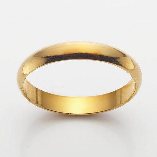 18ct Heavy Yellow Gold Plated Men's 4mm Band Ring - USA MADE - Brands N More