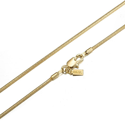 18ct Heavy Yellow Gold Plated Snake Chain Necklace - USA Made - Brands N More
