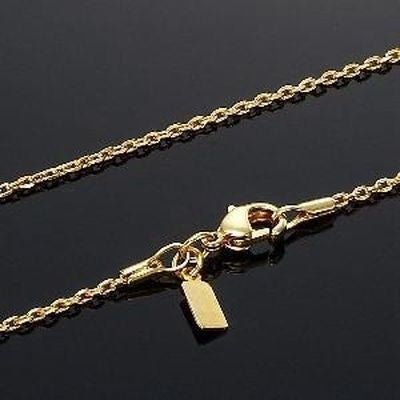 18ct Yellow Gold Plated Anchor Chain Necklace - USA Made - Brands N More