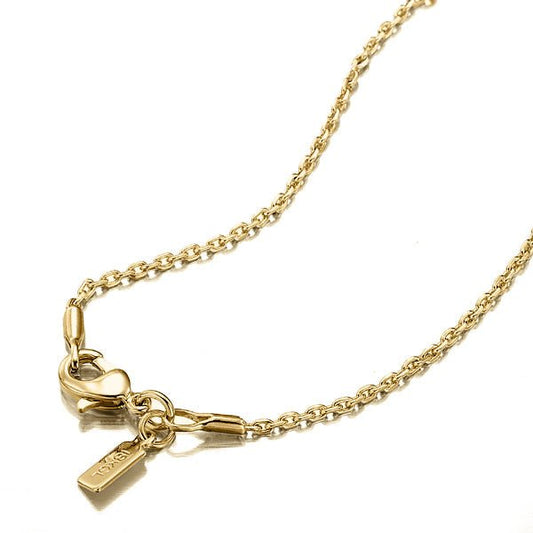 18ct Yellow Gold Plated Anchor Chain Necklace - USA Made - Brands N More