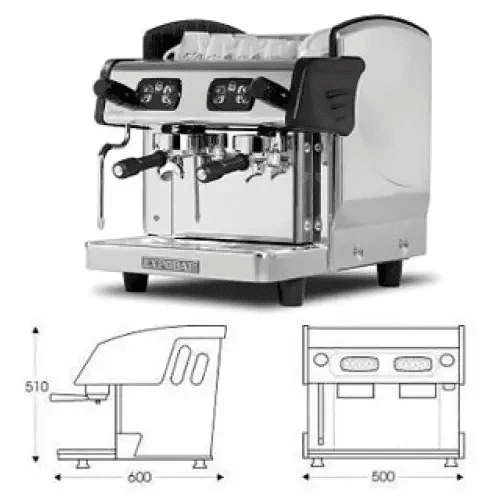 2 Group Zircon High Group Compact Espresso Machine - 2 Group Zircon High Group Compact Coffee Machine - Brands N More