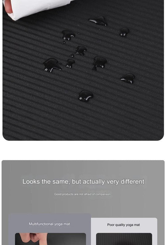 20Mm Thick Shock-Absorbing Yoga Mat - Sports & Fitness > Exercise Gym Pilates