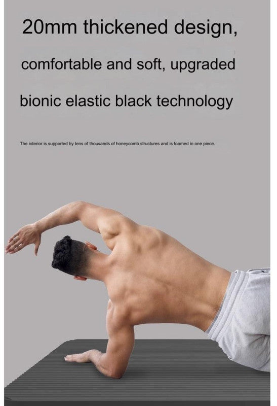 20Mm Thick Shock-Absorbing Yoga Mat - Sports & Fitness > Exercise Gym Pilates