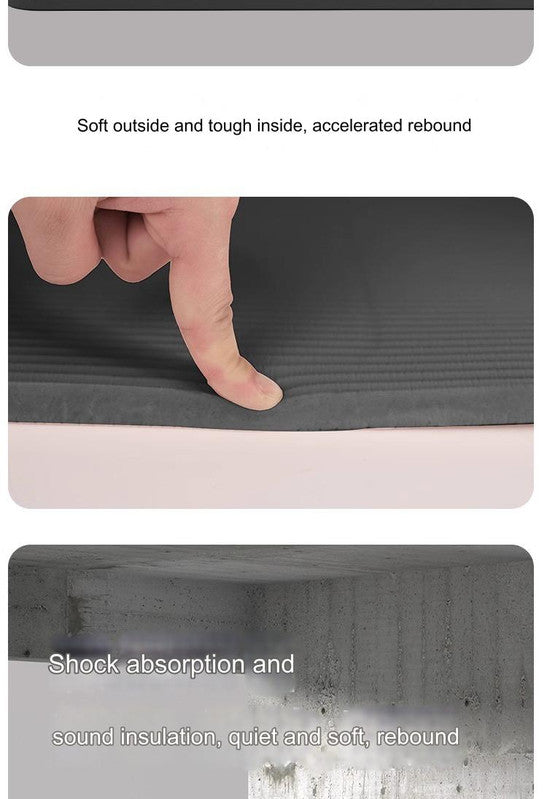 20Mm Thick Shock-Absorbing Yoga Mat - Sports & Fitness > Exercise Gym Pilates