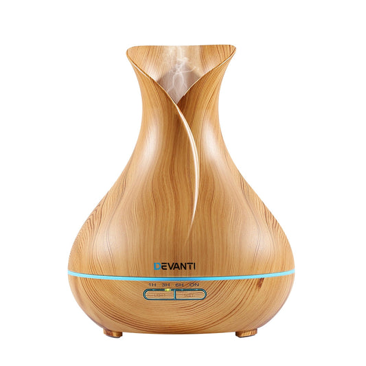 400ml Light Wood Aroma Diffuser and Night Light Humidifier