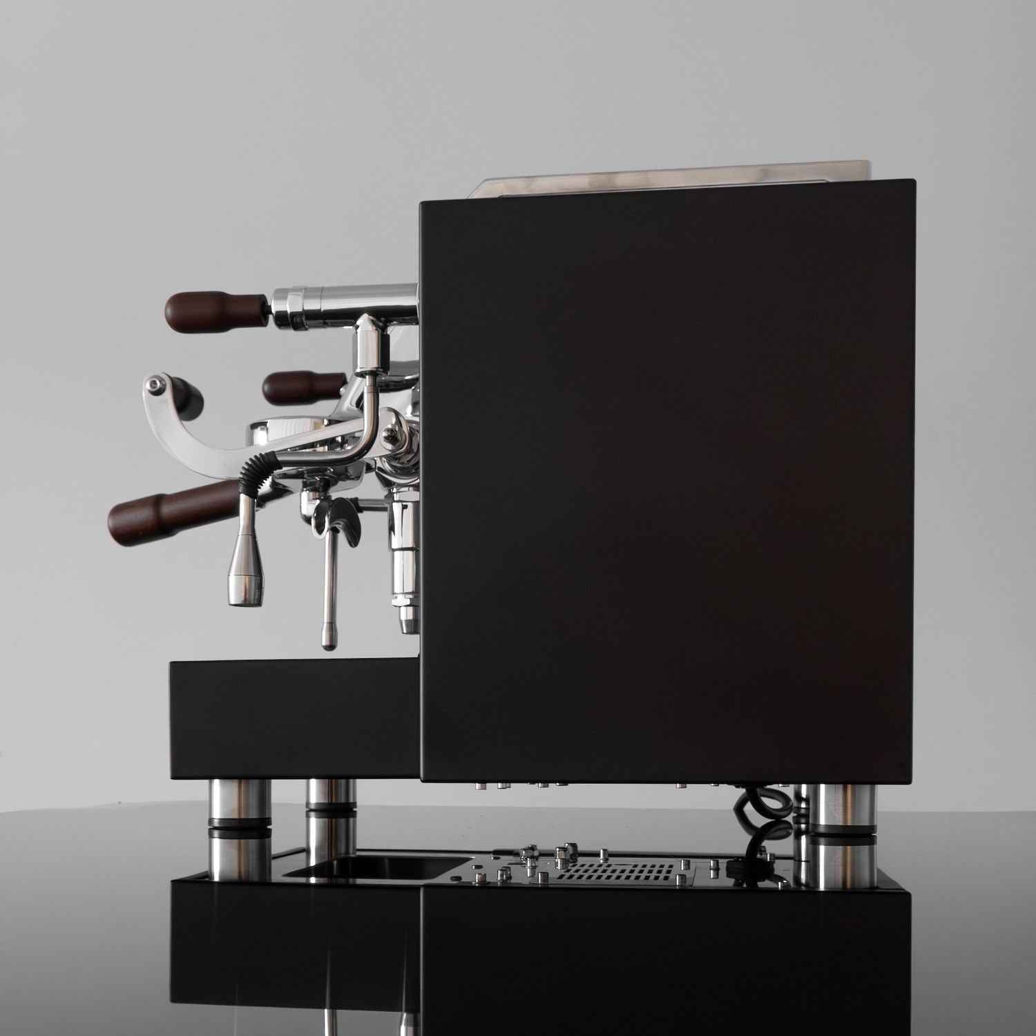 Torre Teresina RS Coffee Machine - Elegant Matte Black Wood Coffee Maker - Sip N Smile Australia 