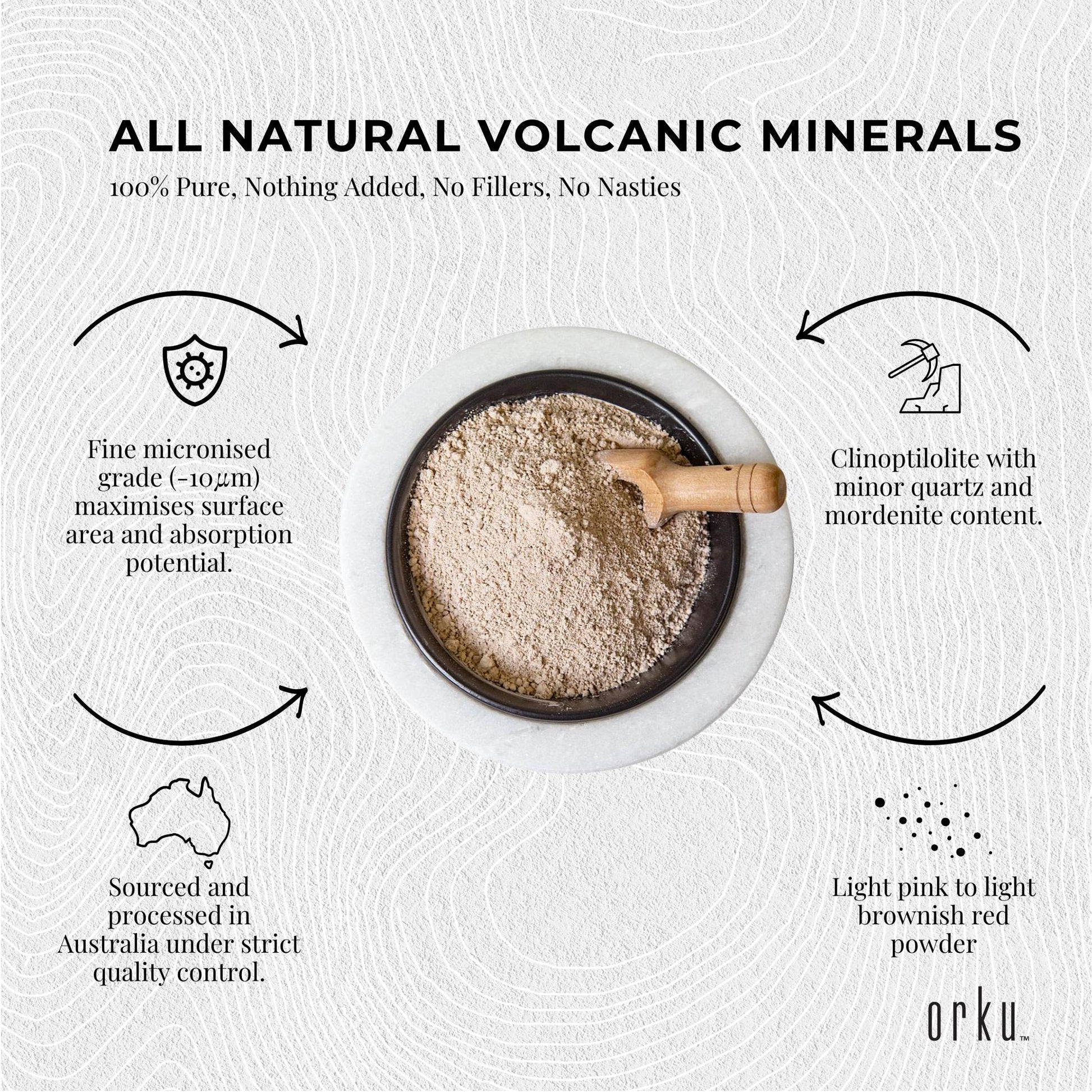 800g Pure Micronised Zeolite Powder Mineral Tub - Micronized Volcamin - Health & Beauty > Nutrition Supplements Vitamins