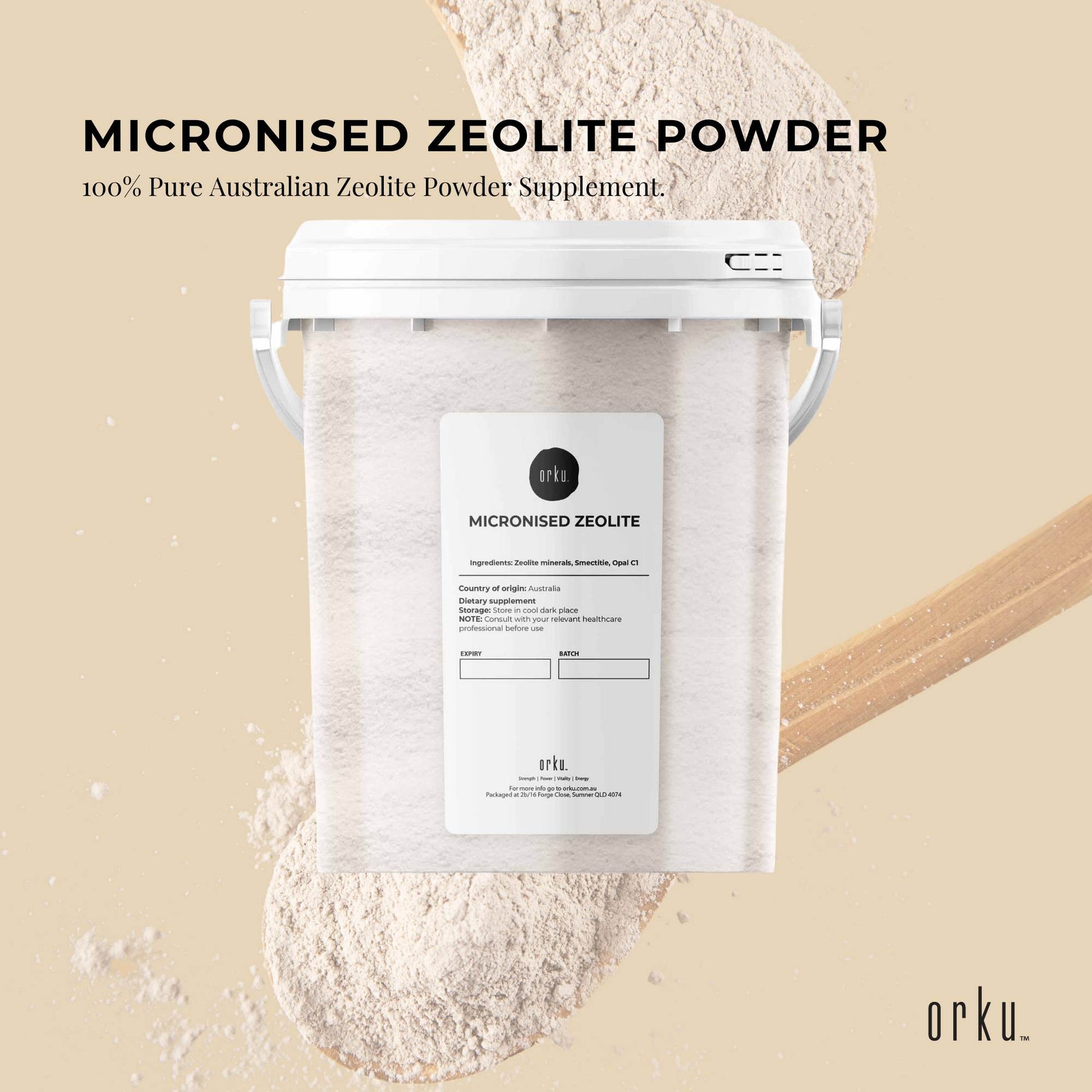 800g Pure Micronised Zeolite Powder Mineral Tub - Micronized Volcamin - Health & Beauty > Nutrition Supplements Vitamins