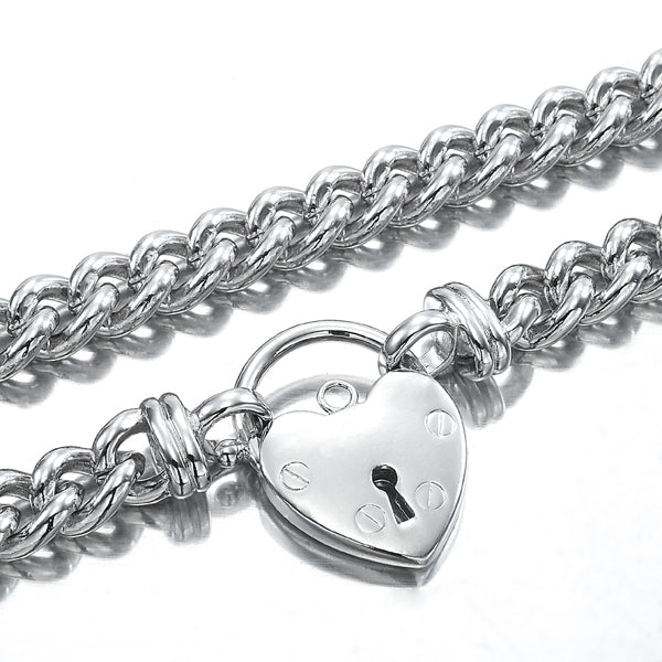 925 Sterling Silver Plated Euro Chain Necklace Featuring a Plain Locket - USA Made - Brands N More