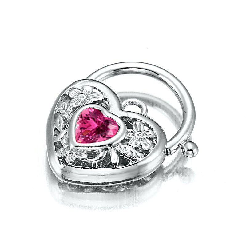 925 Sterling Silver Plated Pink Filigree Heart Locket - USA Made - Brands N More