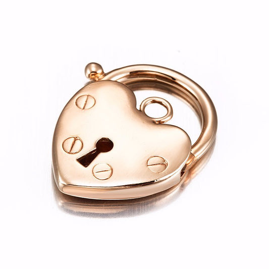 Classic 18ct Heavy Rose Gold Plated Plain Heart Locket - USA Made - Brands N More