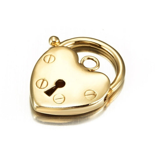 Classic 18ct Heavy Yellow Gold Plated Plain Heart Locket - USA Made - Brands N More
