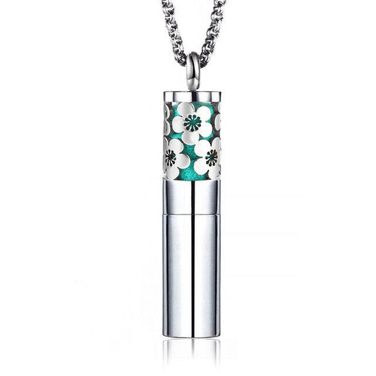 Designer Floral Perfume Essential Oil Locket Bottle Necklace - Brands N More