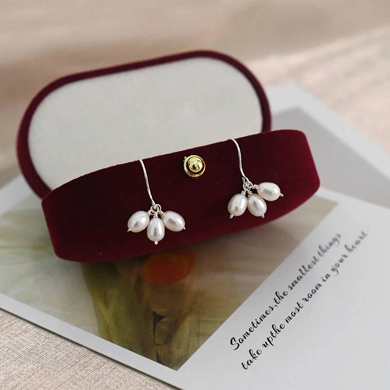 Designer Freshwater Pearl Triple Drop Earrings - Brands N More