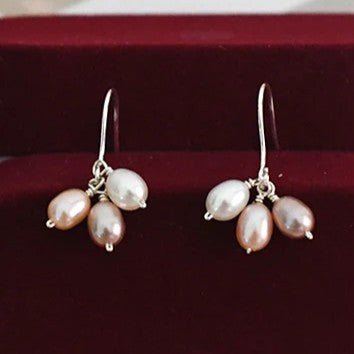 Designer Freshwater Pearl Triple Drop Earrings - Brands N More