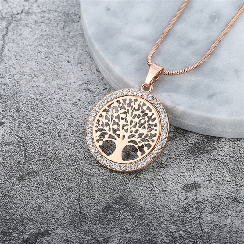 Designer Simulated Diamond "Tree of Life" Pendant Necklace - Brands N More