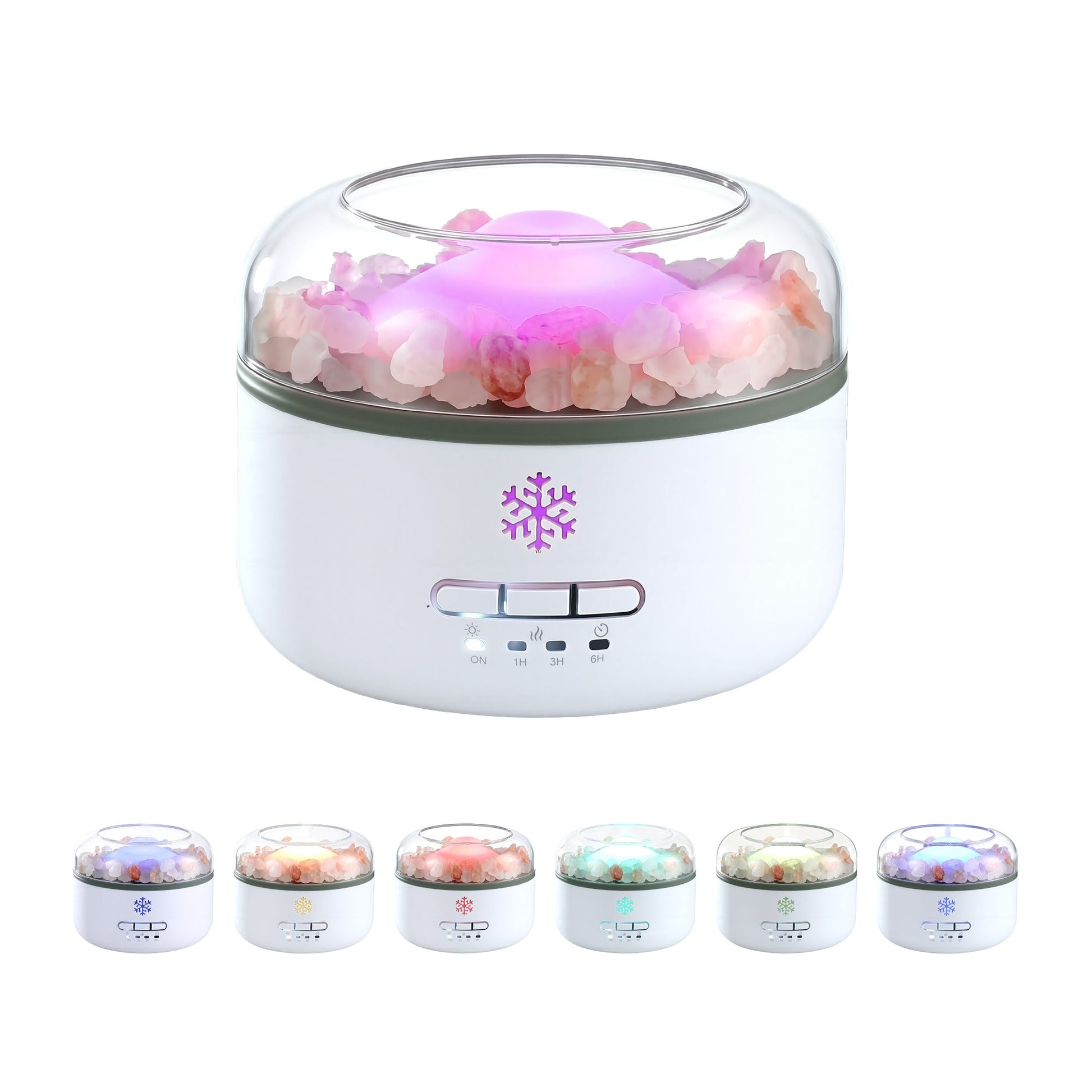 Devanti 150ml Salt Lamp Aroma Diffuser Ultrasonic Humidifier Purifier 7 LED Colors - Appliances > Diffusers &