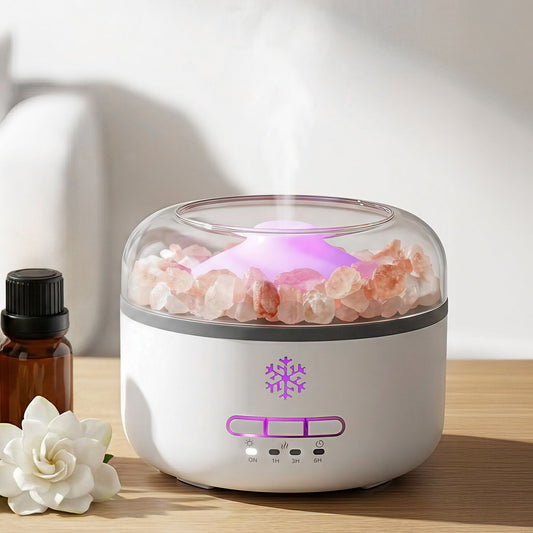 Devanti 150ml Salt Lamp Aroma Diffuser Ultrasonic Humidifier Purifier 7 LED Colors - Appliances > Diffusers &