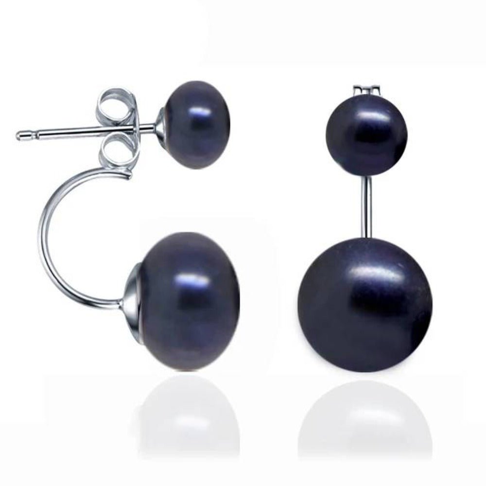 Double Drop Genuine Freshwater Pearl Earrings - Brands N More