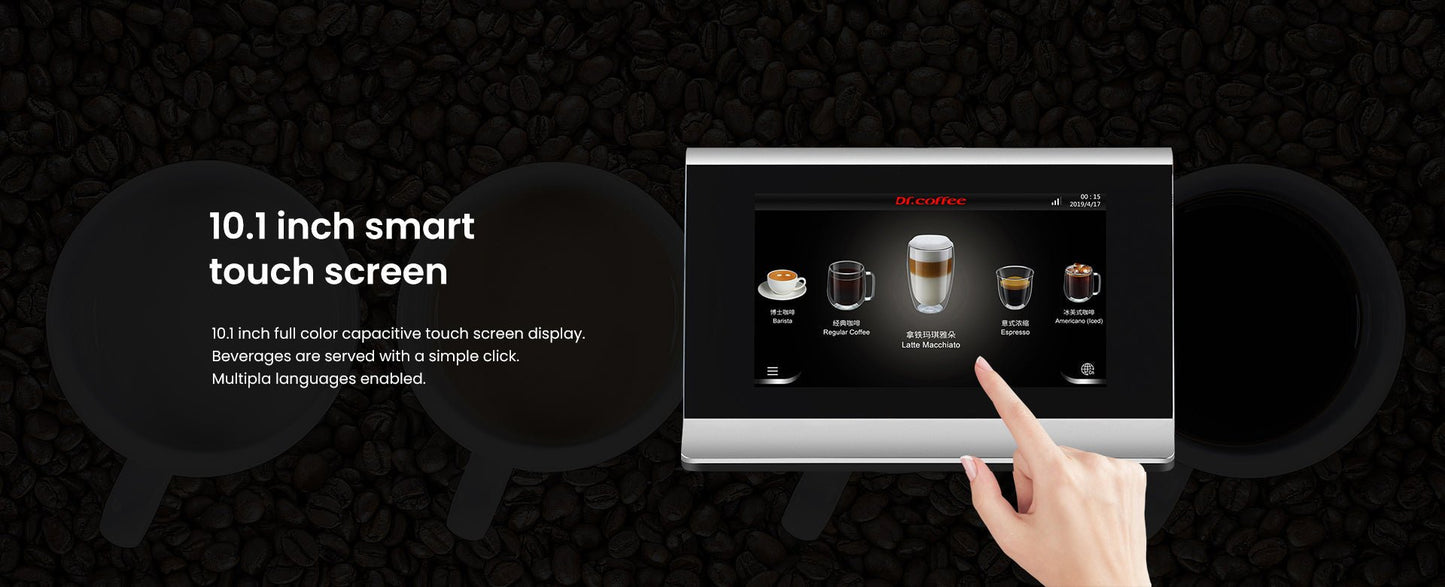Dr Coffee F22 Automatic Dual Grinder Commercial Coffee Machine - DR COFFEE F22 Automatic Coffee Machine - Brands N More