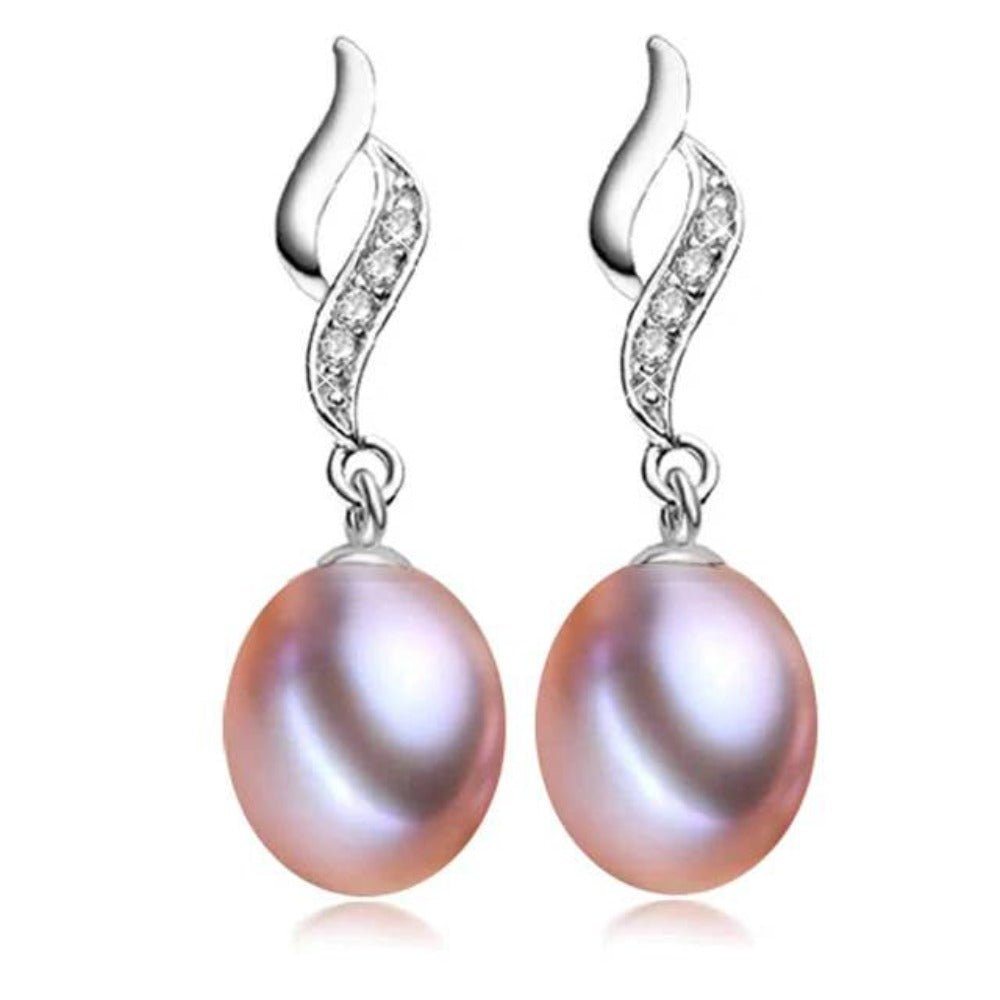 Eternal Drop Earrings Made With Genuine Freshwater Pearls - Brands N More