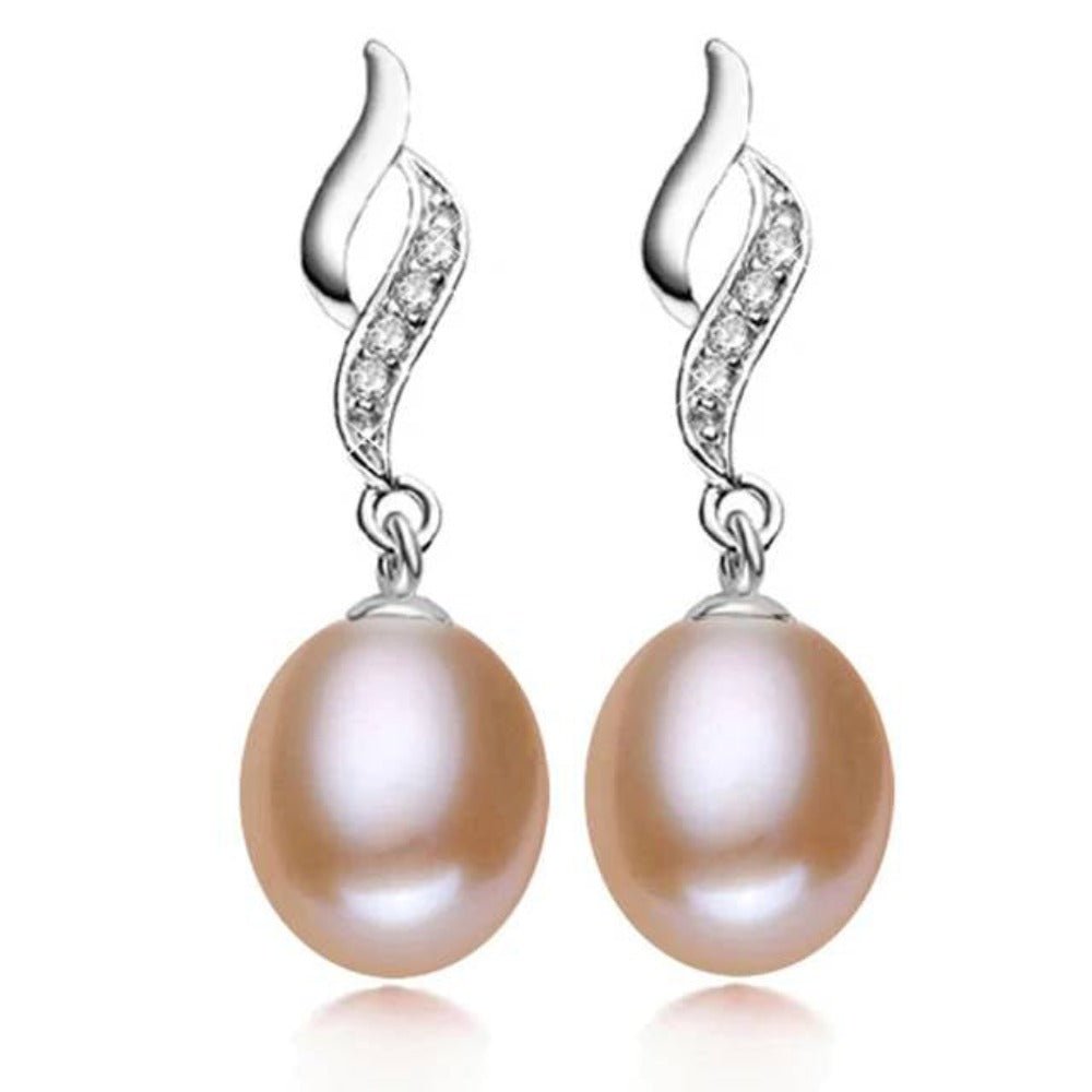 Eternal Drop Earrings Made With Genuine Freshwater Pearls - Brands N More