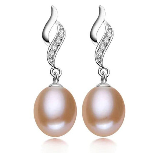 Eternal Drop Earrings Made With Genuine Freshwater Pearls - Brands N More