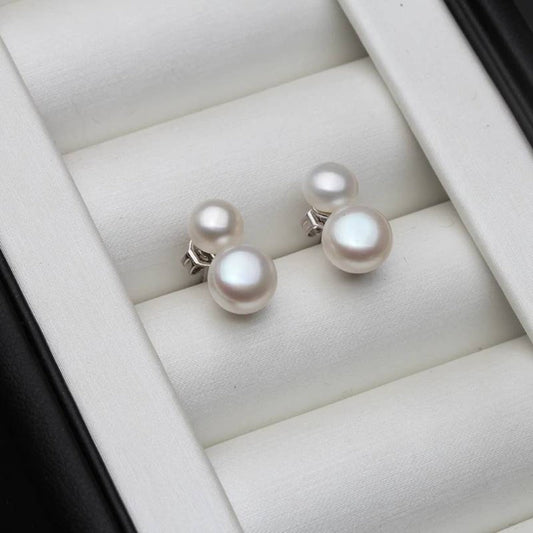 Genuine Freshwater Pearl Double Drop Earrings - Brands N More