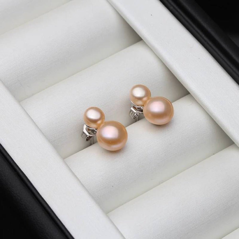 Genuine Freshwater Pearl Double Drop Earrings - Brands N More