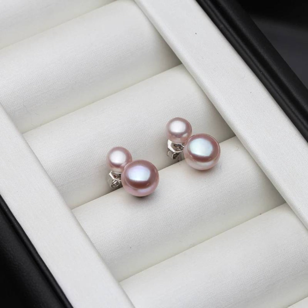 Genuine Freshwater Pearl Double Drop Earrings - Brands N More