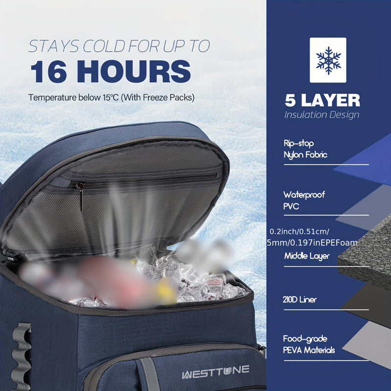 Insulated Sports Backpack 35-Can Blue - Home & Garden > Travel Backpacks