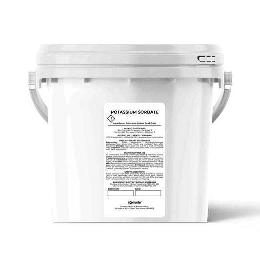 Kemmie 2Kg Potassium Sorbate Food Grade Granules Tub Preservative E202 Cosmetic - Health & Beauty > Nutrition