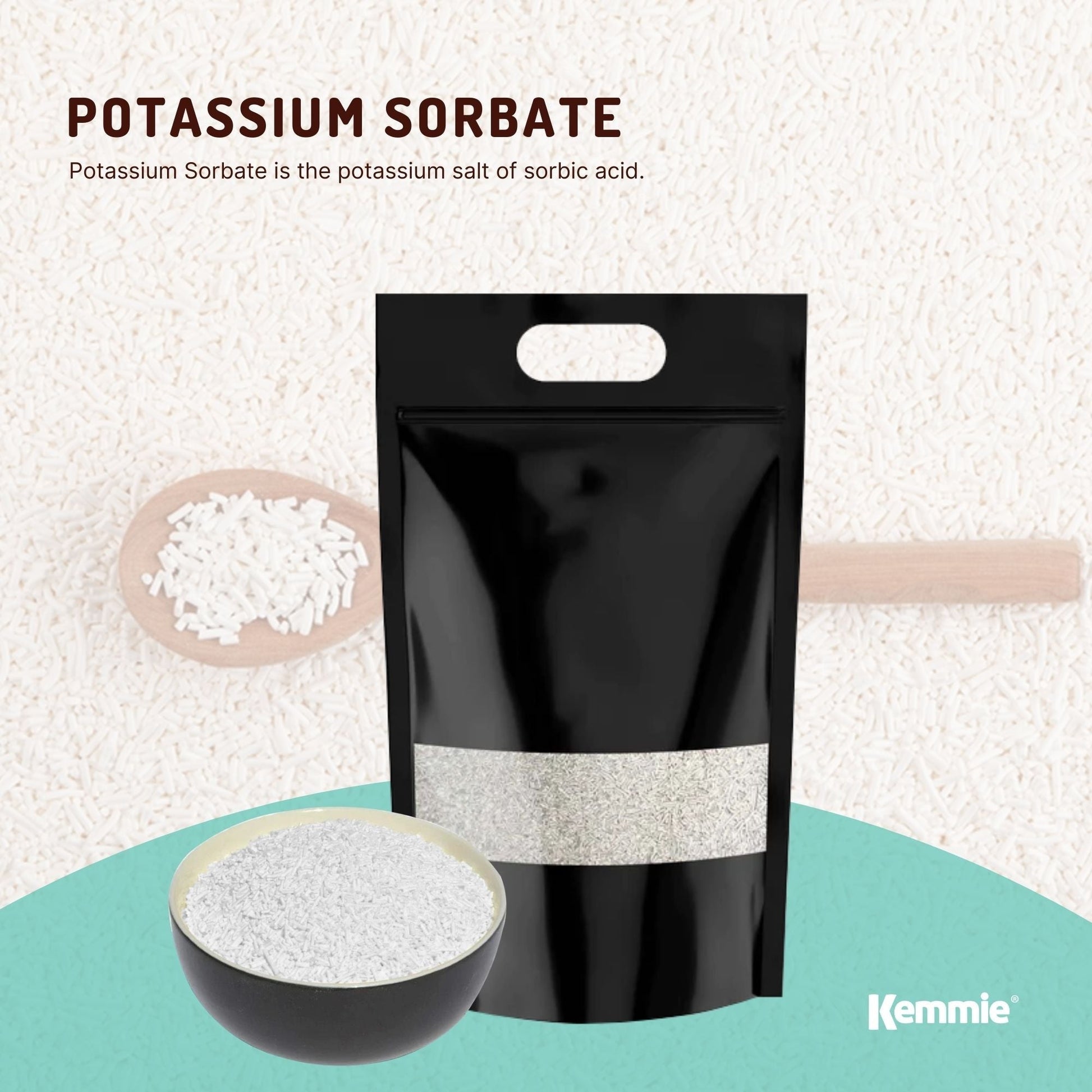 Kemmie Bulk 10Kg Potassium Sorbate Food Grade Granules Preservative E202 - Health & Beauty > Nutrition Supplements