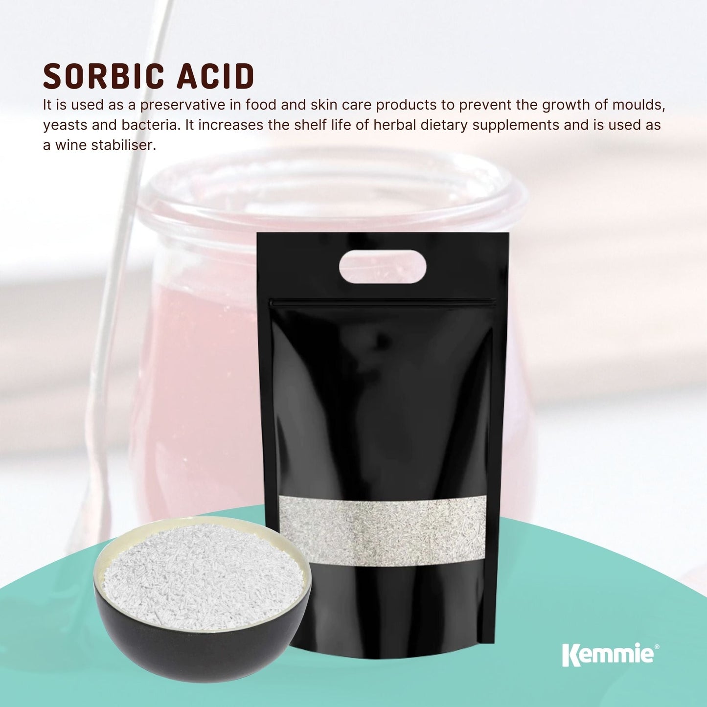 Kemmie Bulk 10Kg Potassium Sorbate Food Grade Granules Preservative E202 - Health & Beauty > Nutrition Supplements