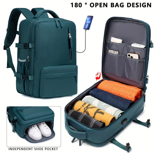 Large Capacity Travel Backpack with USB Charging - Home & Garden > Backpacks
