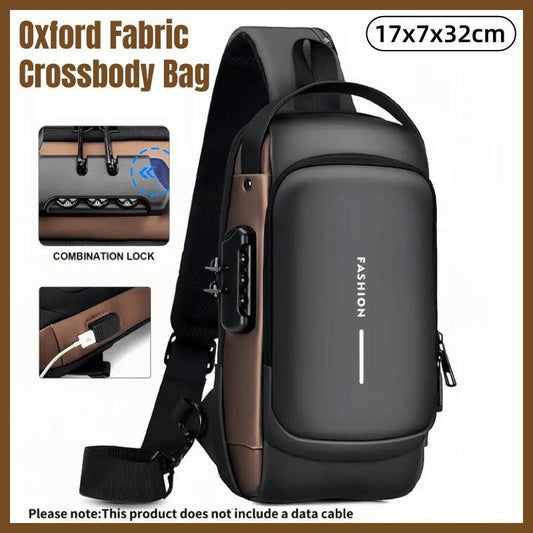 Multi-Function Password Lock Shoulder Bag Anti-Theft Crossbody Sling Travel - Home & Garden > Backpacks