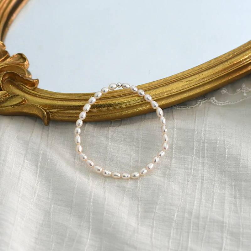 Natural Freshwater White Rice Pearl Bracelet - Brands N More