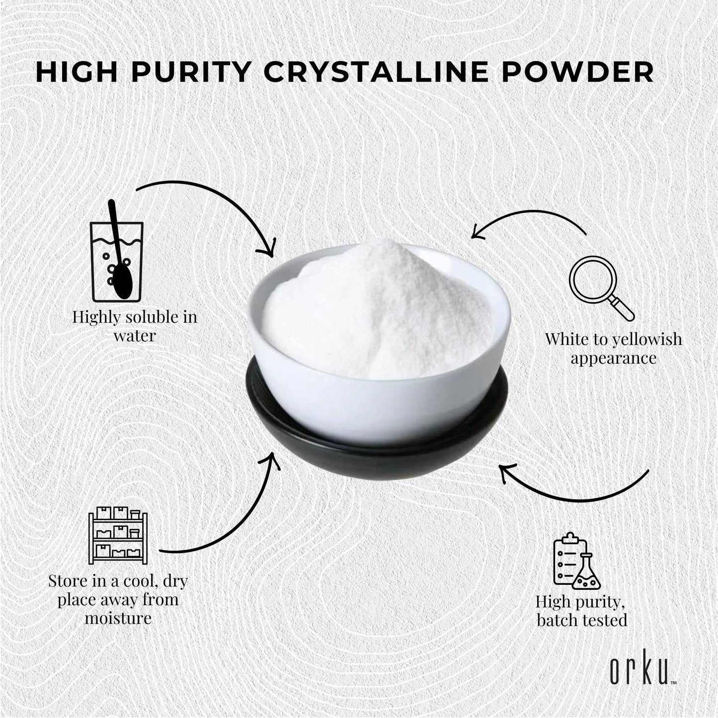 Orku 1Kg Sodium Ascorbate - High Purity Soluble Crystalline Powder Ingredient - Health & Beauty > Nutrition Supplements